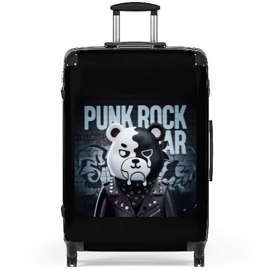 Punk Rock Bear Suitcases
