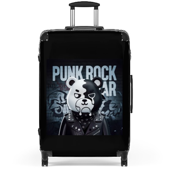 Punk Rock Bear Suitcases