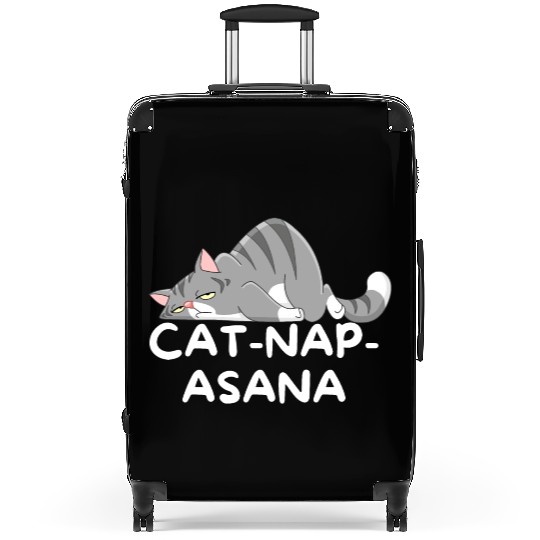 Funny Cat-Nap-Asana sleeping yoga Suitcases