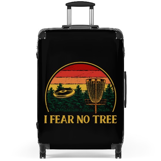 I Fear No Tree Funny Disc Golf Humor Golfer Pun Pl Suitcases