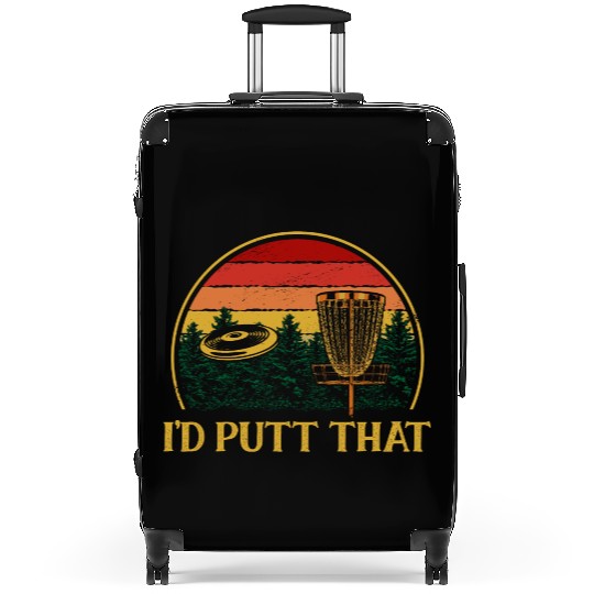 Id Putt That Disc Golf Player Golfer Athlete Sport Suitcases