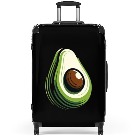 Avocado minimalist avocados design food art 2 Suitcases