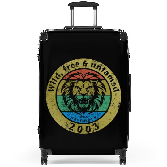 21st birthday Wild, free & untamed since 11/2003 Suitcases