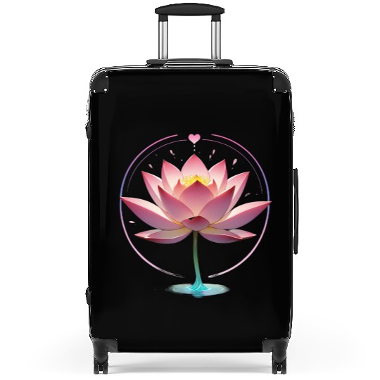 Heartfelt Serenity: Lotus Pulse Suitcases