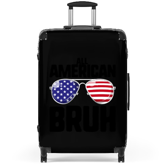 All American Bruh USA Flag Aviators 4th Of July Suitcases