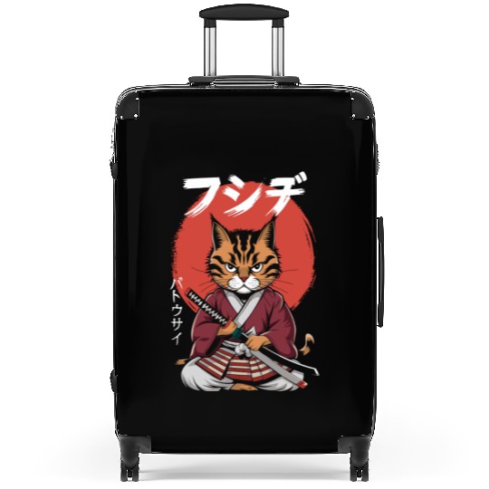 Neko Battousai Samurai Cat Classic Suitcases