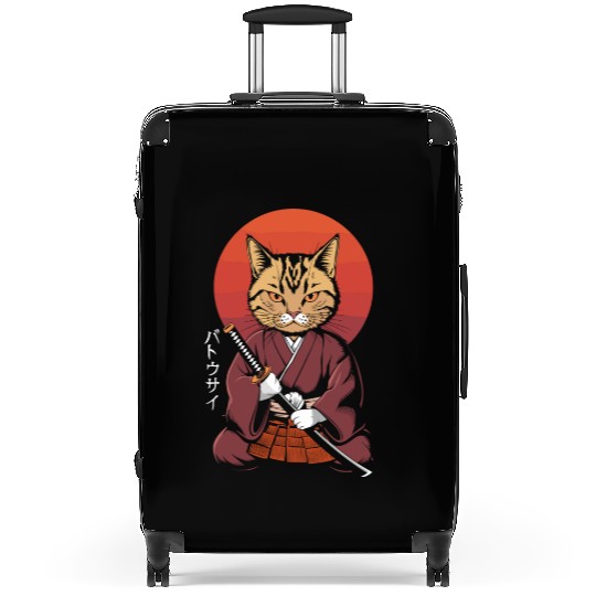 Neko Battousai Samurai Cat Classic Suitcases