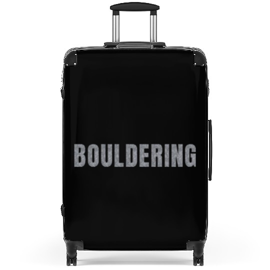 Bouldering lettering climbing bouldering grey rock Suitcases