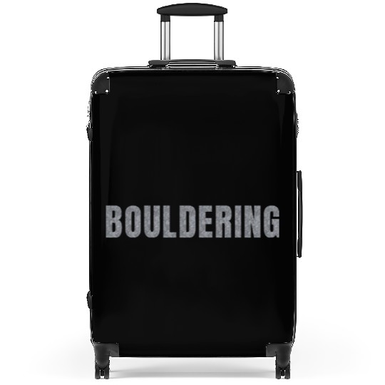 Bouldering lettering climbing bouldering grey rock Suitcases