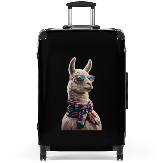Cool Llama in Shades Suitcases