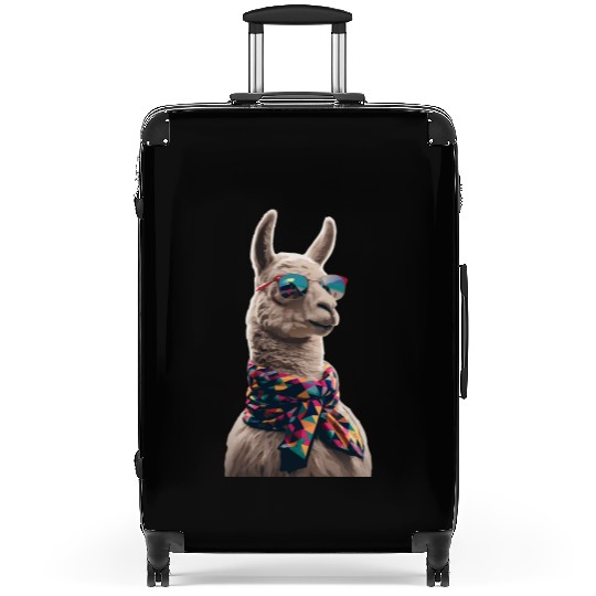 Cool Llama in Shades Suitcases
