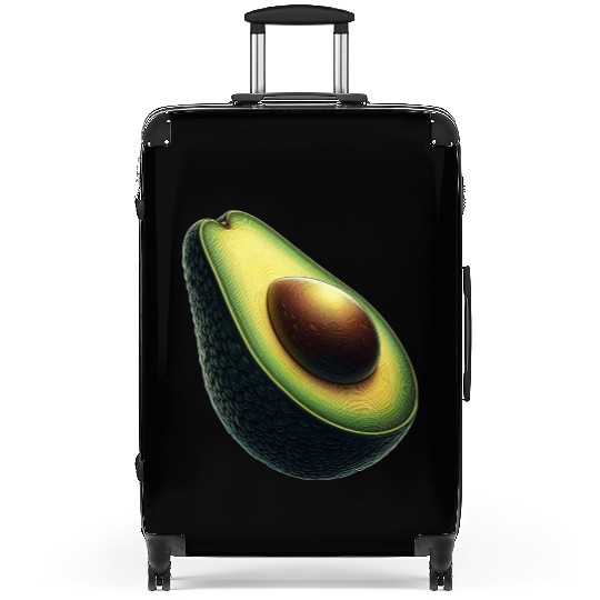 Avocado food art vegan design Suitcases