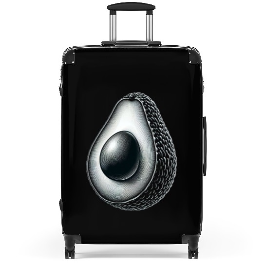 Avocado food art vegan design 1 Suitcases
