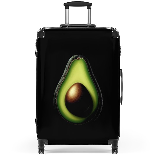 Avocado food art vegan design 2 Suitcases