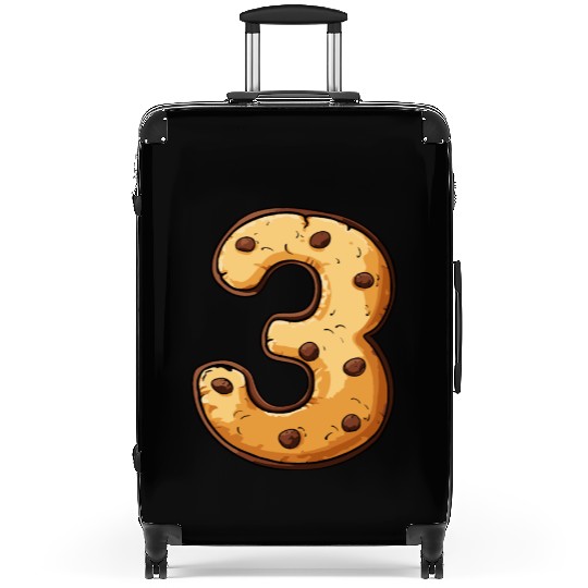 Birthday Cookie: Three-Year-Old, Number 3 Suitcases