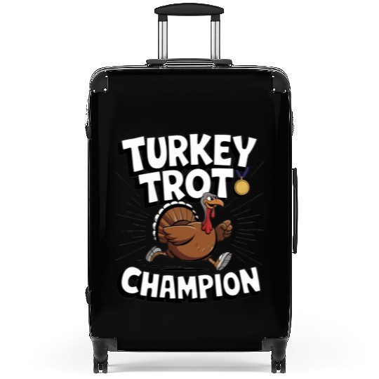 Funny Turkey Trot Running Thanksgiving Champion Suitcases