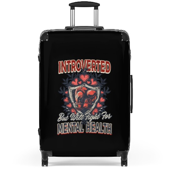 Depression Awareness Introverted Fight Mental Heal Suitcases
