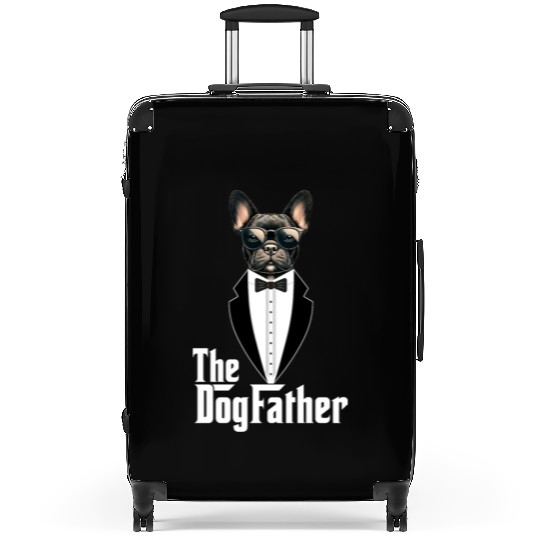 The Dogfather Funny dog dad French Bulldog Suitcases