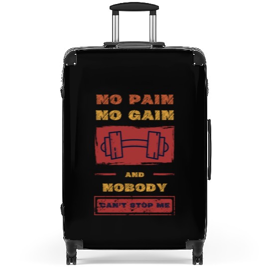 No Pain, No Gain – Gym & Workout Motivation Suitcases
