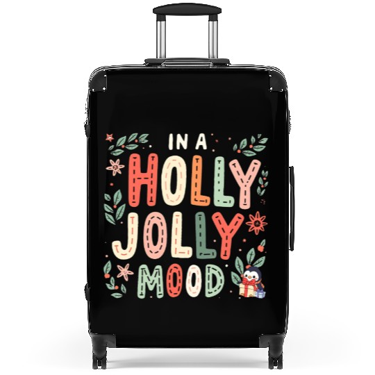 Holly Jolly Mood Suitcases