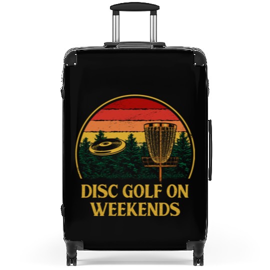Disc Golf on Weekends Hobby Golfer Activities Suitcases