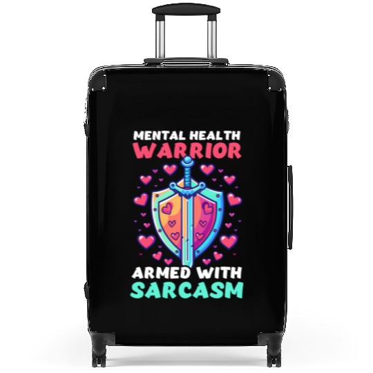 Depression Awareness Mental Health Warrior Suitcases