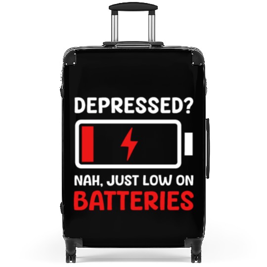 Depression Awareness Just Low On Batteries Suitcases