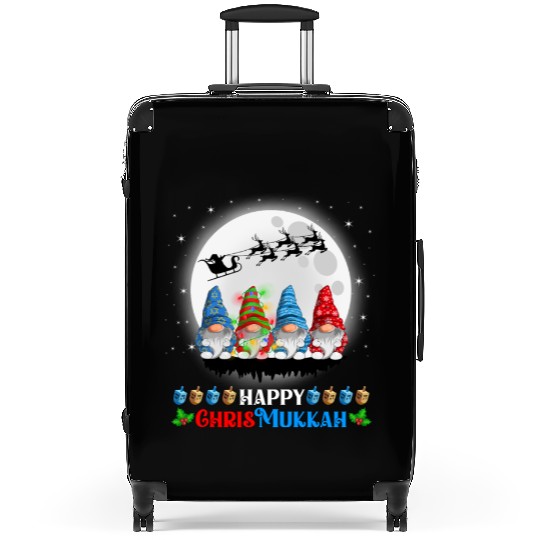 Happy Chrismukkah Gnomes Christmas Hanukkah Suitcases