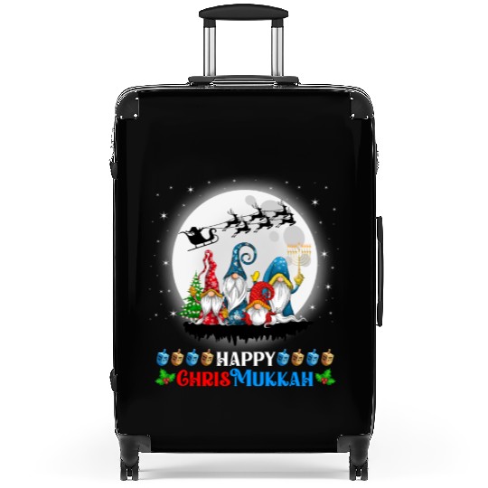 Happy Chrismukkah Gnomes Christmas Hanukkah Suitcases