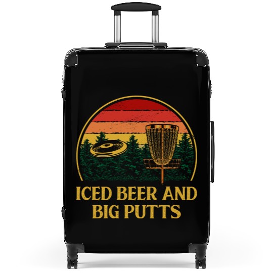 Iced Beer and Big Putts Disc Golf Beer Lover Golfe Suitcases
