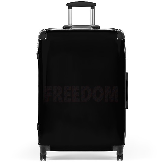FREEDOM (American Flag block letter) Suitcases