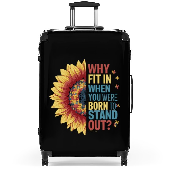 Vibrant Sunflower Puzzle Suitcases