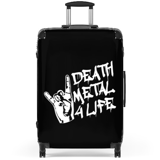 Heavy death metal 4 life hand gesture graffiti fun Suitcases