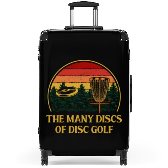 Many Discs of Disc Golf Hobby Golfer Activities Suitcases