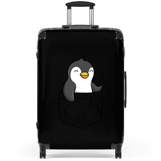 The Penguin in the pocket, funny penguin , penguin Suitcases