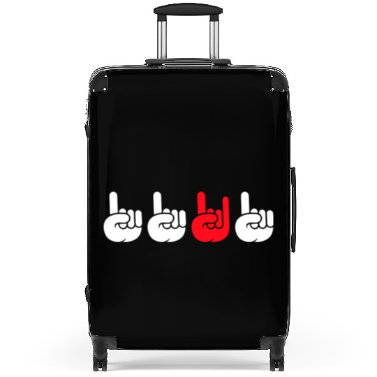 4 Be Different Heavy Metal Hard Rock Hand Gestures Suitcases