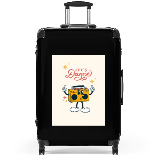 Lets dance groovy print Suitcases