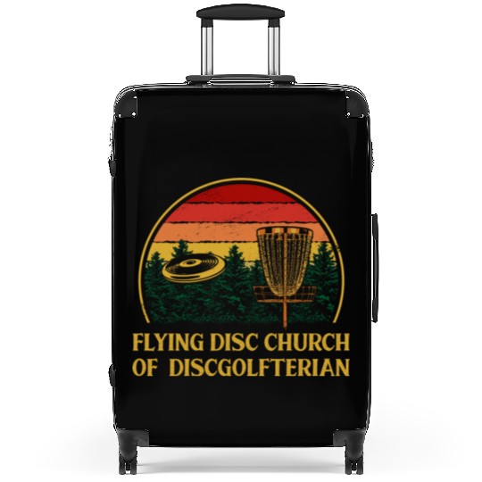 Flying Disc Church Funny Disc Golf Humor Golfer Da Suitcases