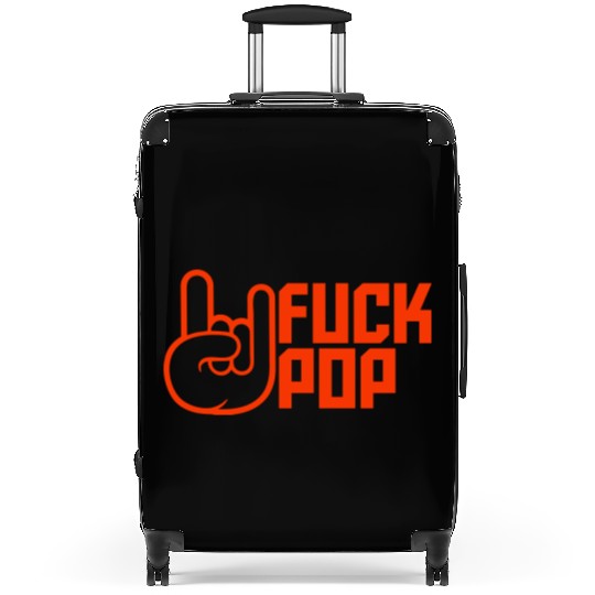Fuck pop charts music heavy metal fun hand gesture Suitcases