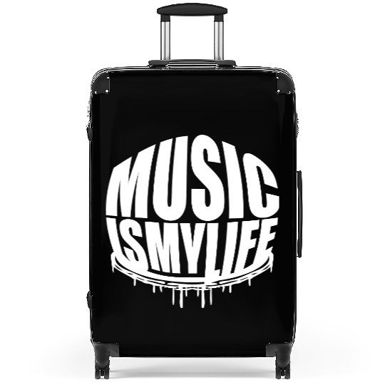 Music is my Life Love Saying Graffiti Spray Drops Suitcases