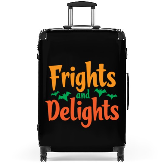 Halloween Theme Typography Black Art V 04 Suitcases