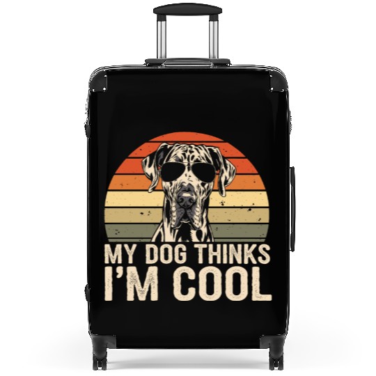 Great Dane My Dog Thinks Im Cool Suitcases