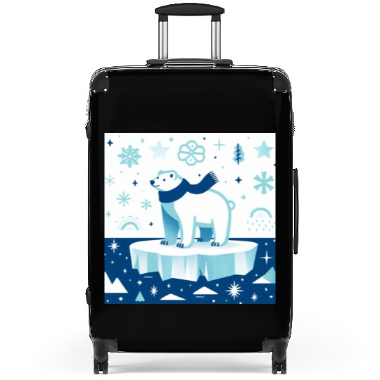 Polar Bear in Winter Wonderland Suitcases