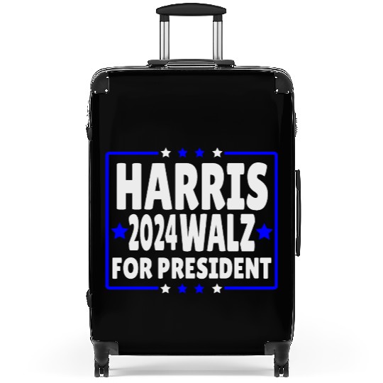 HARRIS WALZ 2024 Blue Stars Suitcases