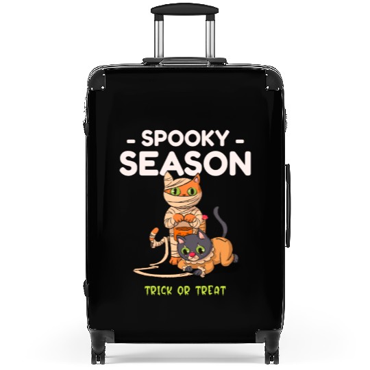 Spooky Seasons Trick or Treat Cat Mummy Suitcases