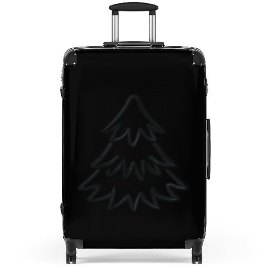 Christmas tree embroidered Suitcases