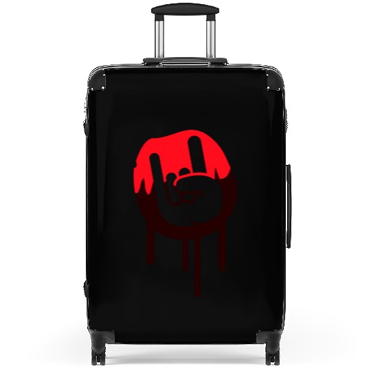 Heavy metal graffiti drop horn finger hand gesture Suitcases