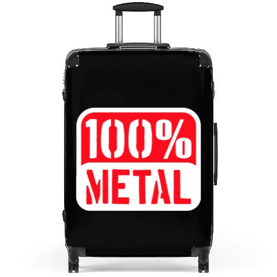 100 % Percent Rock Heavy Metal Music Text Logo Suitcases
