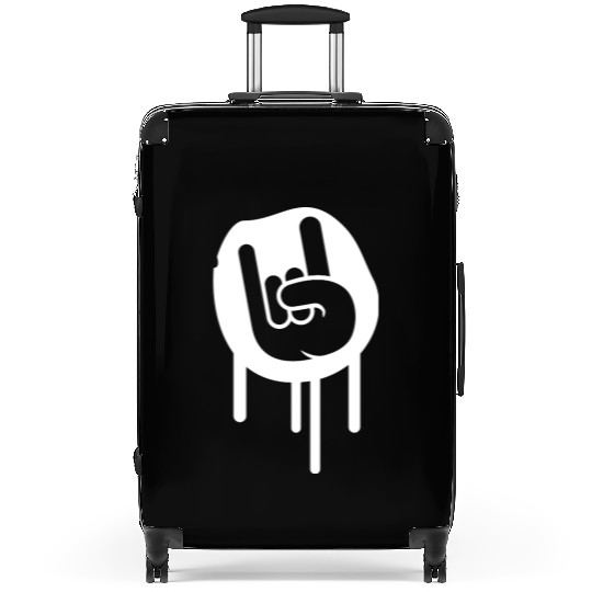 Heavy metal graffiti drop horn finger hand gesture Suitcases