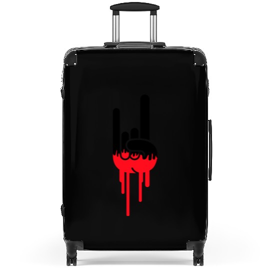 Heavy Metal Graffiti Drop Spray Horns Hand Gesture Suitcases
